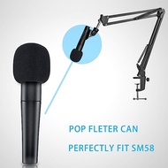 SM57 Mic Stand with Pop Filter - Microphone Boom Arm Stand with Windscreen Foam Compatible with Shur