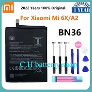 100% Original Xiao Mi BN36 3010MAh แบตเตอรี่สำหรับ Xiaomi 6X A2 Mi6X MiA2 M6X MA2คุณภาพสูงเปลี่ยนโทร