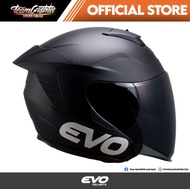 EVO RX-5 MATTE BLACK (SMOKE LENS) HALF FACE DUAL VISOR HELMET WITH FREE CLEAR LENS