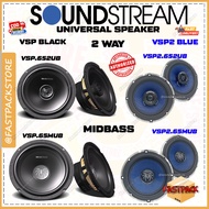 SOUNDSTREAM VSP Black Series 100% Original 6.5 INCH Universal 2 Way / Midbass Kereta Speaker Car Aud