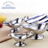 MERIAHSHOP GRAVY BOAT Steak SAUCE Container Seasoning Container 8oz 10oz STAINLESS STEEL BBQ STEAK S