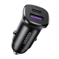 UGREEN CAR CHARGER 30W BLACK / 25845