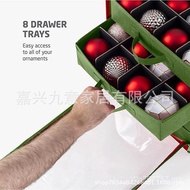 Drawer Zipper storage Box Decoration 8600dbox128 Compartments storage Tray Christmas Ball Fabric 1HO