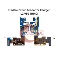 Flexible Original LG V50 ThinQ Charger Connector Board - Flexible Con Cas Connector