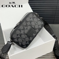 【Original】COACH classic men's fashion shoulder bag camera bag multi-function messenger bag lelaki be