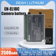 10.8V 2500mAh EL18c ENEL18c EN-EL18c Rechargeable lithium baery For Nikon D4 D4S D5 D500 D800 D810 D850 DSLRs Digital ce