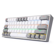 REDRAGON Redagon Mechanical Gaming Keyboard 60% White Grey Rainbow Fizz-K617-R Original and Trusted