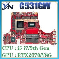 i7-9th GTX1660Ti-6G i7-9th GTX1660Ti-6G G531GW Laptop Motherboard For ASUS ROG G531G G531GU G531GV G731GV Mainboard W/I5-9300H I7-9750H Gtx1660ti RTX2060 RTX2070