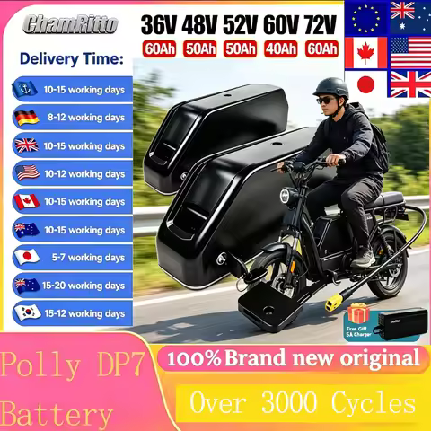 Ebike cham-rider 36v48v52v 30ah 40 45 50ah 60ah Battery 60v72V Electric Vehicle Bicycle 21700 dp7 Lo