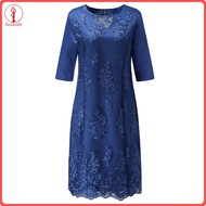 fulaide Formal Dress Lace Patchwork Women Crochet Flower Bodycon Dress for Wedding Women Dress Half