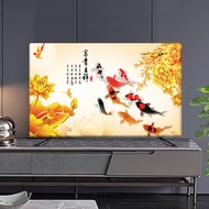 TV Dust Cover Sets Scandinavian Style Stretch LCD TV Cover Cloth Light Luxury Elegant Wedding 75-Inc