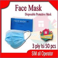 Termurah Masker 3 Ply / Masker Bedah / Masker 1 Box Isi 50 Pcs