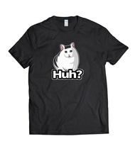 迷因系列-Huh?貓 貓貓 貓咪 原創T恤 純棉T恤