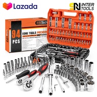 InnTech King Tools ชุดเครื่องมือ ประแจ ชุดบล็อก 94 ชิ้น ขนาด 1/4 นิ้ว และ 1/2 นิ้ว ชุดประแจ บล็อก ไข