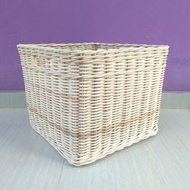 Large square rattan basket 36X36X35cm