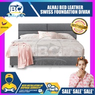 *New Design* Alhaj Bed Leather Swiss Foundation Divan - King Size / Leather Divan / Solid Divan Bed / Bedframe Katil / Hotel Bed / Katil Bed Frame / Divan Only AS PF