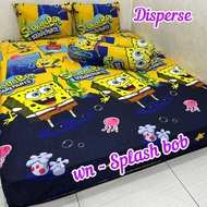 SPONGEBOB, MICKEY LOTSO BED SHEET SET, PILLOWCASE AND BOLSTER COVER SIZE 120-200 BEDSHEET