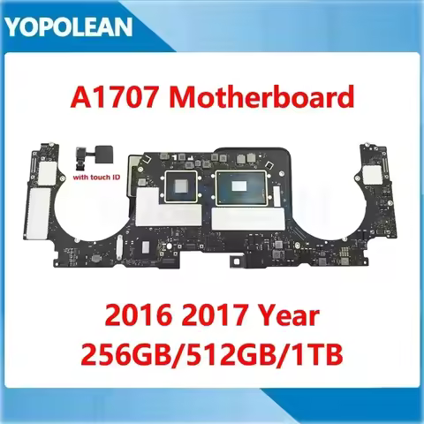 Original Laptop A1707 Motherboard with Touch ID For MacBook Pro 15" A1707 Logic Board 820-00281-A 82