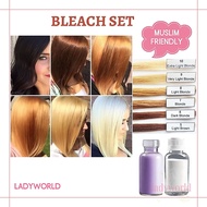 Hair Bleach Set Luntur Warna Bleach Rambut Halal Bleaching Peluntur Warna Rambut