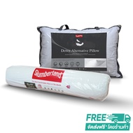 [แพ็คคู่] Slumberland หมอนขนเป็ดเทียมไมโครเจล (106PDD) 1 ใบ กับ หมอนข้างใยสังเคราะห์ SlzzpTouch (106