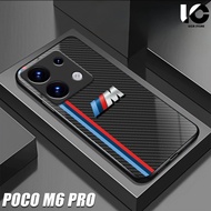 Casing hp poco M6 PRO Softcase poco M6 PRO Case Glossy Casing Shiny Glass Protector hp Phone Accesso