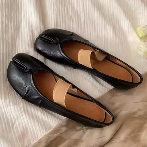 Retro Round Split Toe Flat sneaker designer shoes Women Casual Loafer Soft Moccasin Fashion Tabi Nin