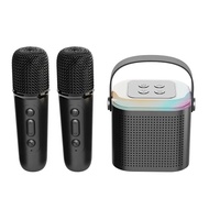 Dual Microphone Karaoke Machine Portable Bluetooth PA Speaker System With 1&amp;2 Wireless Microphones For Home For Adults And Kids