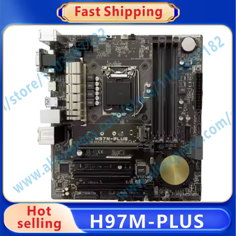 H97M-PLUS LGA 1150 Motherboard H97 4×DDR3 32GB PCI-E 3.0 M.2 USB3.0 Micro ATX