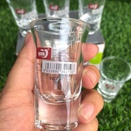 Set of 6 Premium Glass Wine Cups 35ml - Thick, Sturdy Base, Luxurious Transparent, Easy to Clean