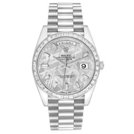 Rolex Rolex President Day-Date Meteorite Dial (Reference 228396). A 40mm unworn platinum diamond set