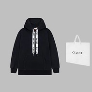 🈶️現貨 Celine hoodie  賽琳logo提花帽繩連帽衛衣男女同款