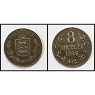 Guernsey Coin, 8 Doubles 1918.