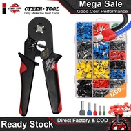 HSC8 Ferrule Crimper Kit AWG23-7, 1200pcs Wire Ferrules & Terminals for Professional Use