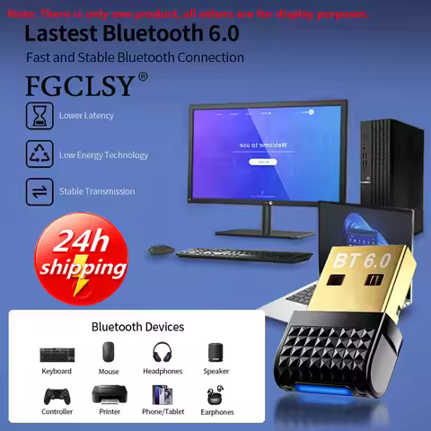 USB Bluetooth 6.0(LMP:14.5X) Transmitter Wireless Adapter Compatible with Win 11/10/8.1Laptop for Wi