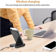 支援多種輸入接口包括 Lightning Micro USB 和 Type-C 10W 快速無線充電器充電板支架  psbckp Multi input Support Lightning, Micr