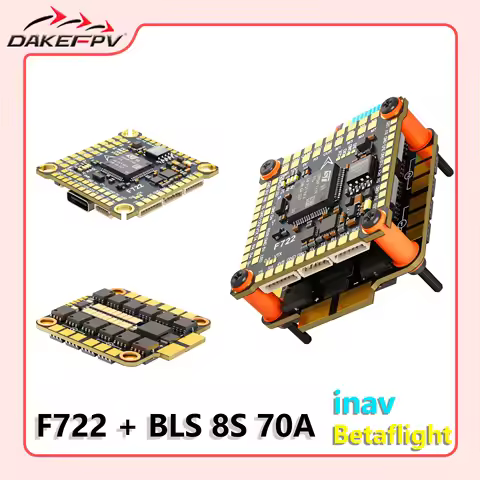 DAKEFPV F722 FC 8S 70A STACK 4IN1 Blheli_S Bluejay 8bit ESC F722 Flight Stack Support Betaflight INA