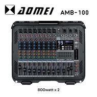 AOMEI AMB-100 Portable Case Powered Mixer w/ Bluetooth & USB 8 Channel Power Amplifier 800Wx2 Stage 