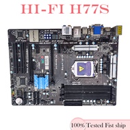 For BIOSTAR Hi-Fi H77S Motherboard LGA 1155 DDR3 ATX H77 Mainboard Tested OK Fully Work