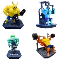factory Pokemon Figure Pikachu muscle Gk Charmander Gengar weightlifting Action Figure kit Model Bod
