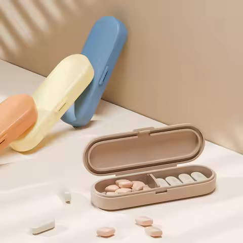 1PC Mini Convenient Medicine Box Travel Portable Medicine Box Light Avoidant Medicine Storage Box - 