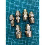 Copper pipe connector 10 with thread, copper pipe rod 10 with external thread, copper pipe elbow