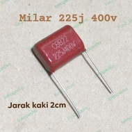 Capacitor 225j 400v Milar 225 400 volt 225k 400volt Kapasitor