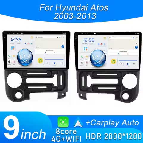 Android 15 Radio Stereo For Hyundai Santro Atos Prime 2003-2015 Auto Multimedia Player GPS Navigatio