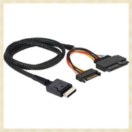 [1fnejakblh.ph] Gen 4 Oculink SFF-8611 4I to PCIe SFF-8639 U.2 NVMe with  15P Male Power Server Cabl