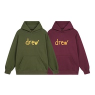Drew Smiley Letter Print Men Women Loose Jacket Casual Hooded Sweatshirt