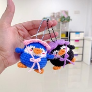 Lovey dovey bestie peguin keychain crochet