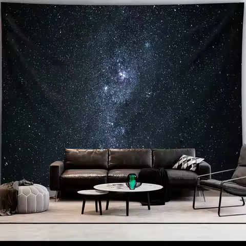 VIKAMA Deep Space Starry Sky Tapestry Milky Way Galaxy Nature Landscape Wall Hanging Aesthetic Decor