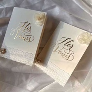 Wedding Bride Qing Simple Wedding Vow Card New Accept Kissing Vow Card Newcomer Vow Book Lily of the