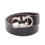 [二手] Salvatore Ferragamo Ferragamo 皮帶，Gancini 設計，47636100295，皮革皮帶，女士，全新。