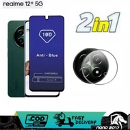 2IN1 TEMPERED GLASS BLUE REALME 12 5G 12 PLUS 5G 12X 12 LITE BONUS CAMERA LENS